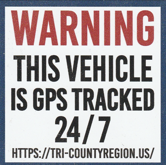 GPS Warning Sticker 2 Pack